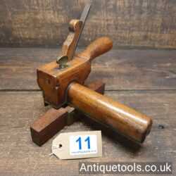 Rare Antique Beechwood & Brass Coachmaker’s Plough Plane