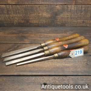Lot 219 4 No: vintage Henry Taylor woodturning chisels