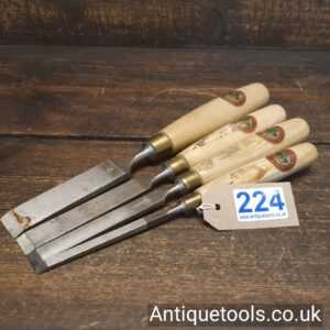 Lot 224 Vintage set of 4 No: Marples chisels