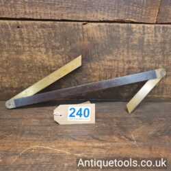 Vintage Boatbuilders Double Ended Rosewood and Brass Bevel Stamped No: 1321