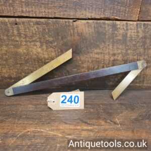 Vintage Boatbuilders Double Ended Rosewood Brass Bevel Stamped No: 1321