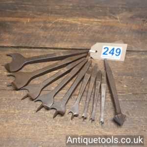 Lot: 249 Antique Set Of 9 Centre Bits