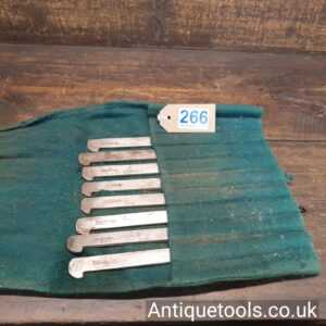 Antique Set of 8 No: A. Hildick Amic Plough Plane Irons