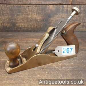 Vintage Whatco Brass Bodied Plane with Norris style Adjuster and a Onions & Co iron