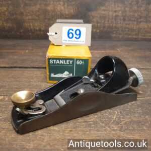 Lot 69 Vintage Stanley England No: 60 ½ low angle adjustable throat block plane