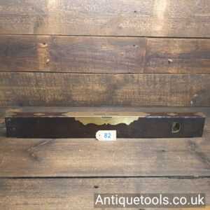 Very Unusual Ornate 27” Rosewood And Brass Spirit Level