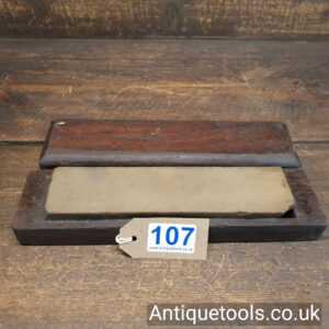 Lot 107 Vintage 8” x 2” Washita oil stone in a nice mahogany box