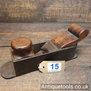 Lot 15: Early Antique Dovetailed Mitre Plane with Hardwood Infill