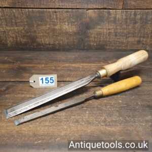 Lot 155 Two vintage paring chisels 1 ¼” bevel edge chisels