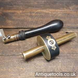 Lot 157 Vintage Ebony & Brass Pad Saw and Mortice gauge