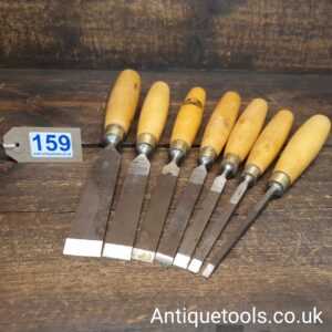 Lot 159 Vintage selection of 7 No: Firmer chisels BY Ward & Marples