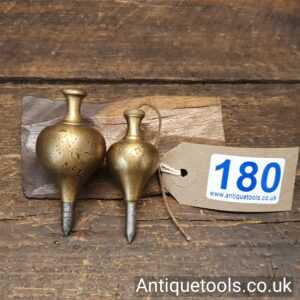 Lot 180 2 No: Antique Edward Preston plumb bobs