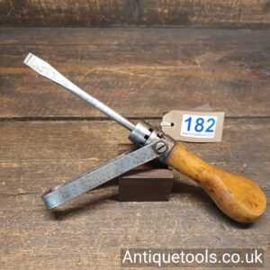 Lot 182 Vintage and hard to find WeltRecord Patent 800293 levered ratchet screwdriver