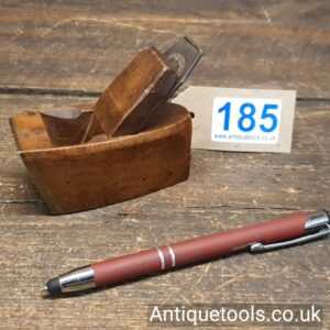 Lot 185 Miniature raked front Luthiers beechwood and brass fronted plane