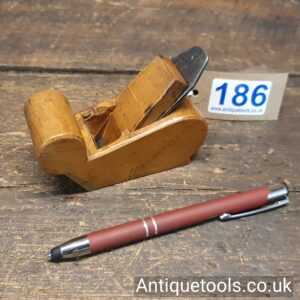 Lot 186 Wonderful Miniature Boxwood raked front Luthiers beechwood and brass fronted plane