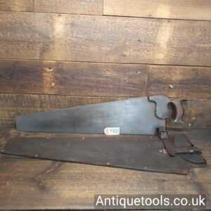 Lot 192 Antique Old 26” Cross cut saw in a purpose make leather case