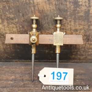 Lot 197 Nice pair of 5 ½” long steel tipped Brass trammel points