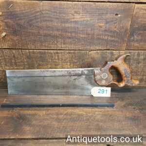 Lot 291 Antique Groves & Sons Steel back bench saw