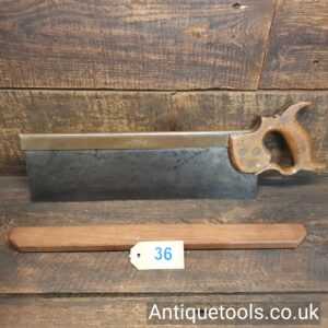 Lot 36 – Nice antique Drabble & Sanderson 14” brass back tenon saw