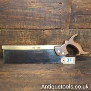 Lot 37 - Antique I. Hill late Howel (c.1840) 12” brass back tenon saw