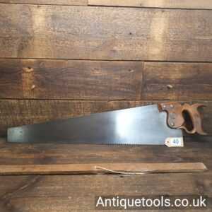 Lot 40 - Antique 26 ½” Henry Disston, Philadelphia USA D7 hand saw