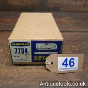 Lot 46 - Vintage 1/2” W. Marples & Sons No: 7734 wood screw box and tap