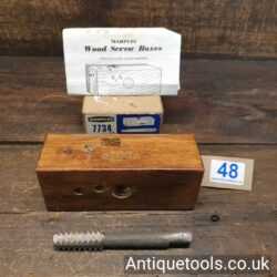 Vintage W. Marples & Sons No: 7734 Wood Screw Box And Tap