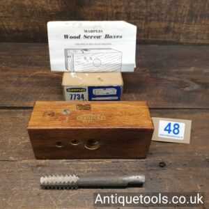 Vintage W. Marples & Sons No: 7734 Wood Screw Box And Tap
