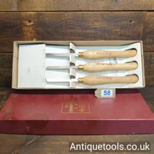 Set Of 3 No: Robert Sorby Vintage Wood Turning Chisels