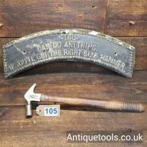 Lot: 105  Vintage J.A.F Farriers Nail On Claw Hammer