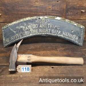 Lot: 118 Vintage DSJ Box Makers Claw & Spike Hammer