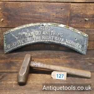 Lot: 127 Antique Saw Doctor’s Dogs Head Hammer