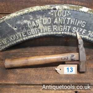 Lot 13: Antique Box Makers Spike Hammer Blacksmiths Made