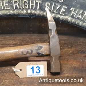 Lot 13: Antique Box Makers Spike Hammer Blacksmiths Made
