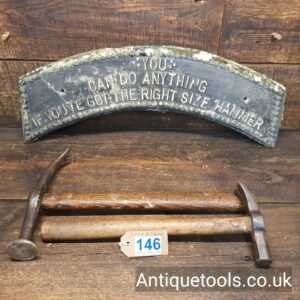 Lot: 146 2 No: Antique Shipwrights & Carpenter’s Hammer