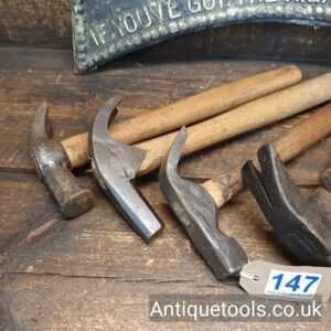 Lot: 147 Antique Selection Of 6 Different Claw Hammers