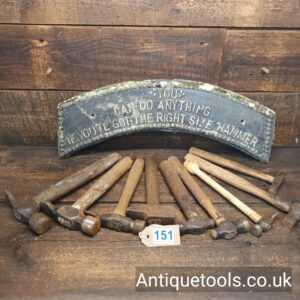Lot: 151 Assortment Of 9 No: Vintage Hammers