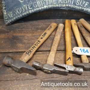 Lot: 164 Vintage Selection 6 English Riveting Hammers
