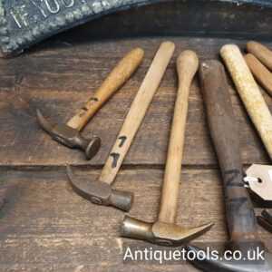 Lot: 169 Vintage Selection 7 Various Claw Hammers