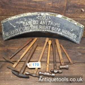 Lot: 170 Vintage Selection 8 Various Hammers