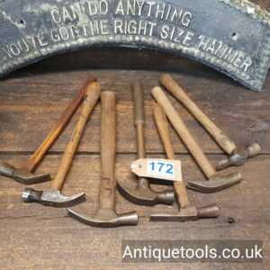 Lot: 172 Vintage Selection 7 Various Small Hammers