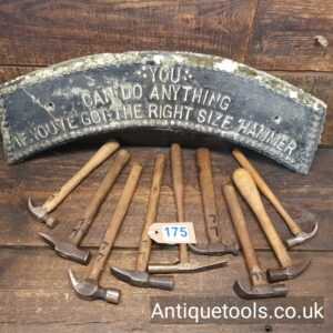 Lot: 175 Vintage Selection 9 Various Tack Hammers