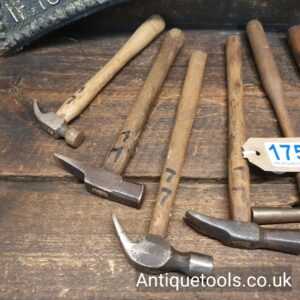 Lot: 175 Vintage Selection 9 Various Tack Hammers