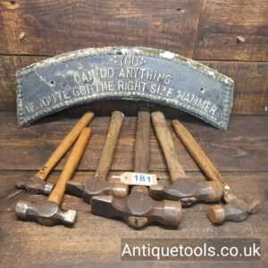 Lot: 181 Vintage Selection 6 Various Hammers