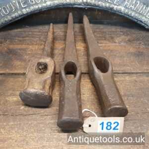 Lot: 182 Antique Selection 3 Gardeners Hammers & Picks