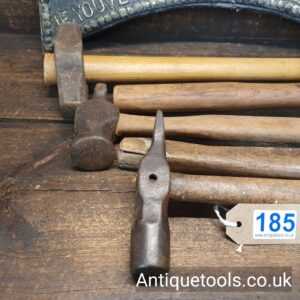 Lot: 185 Antique Selection 5 Coopers Hammers