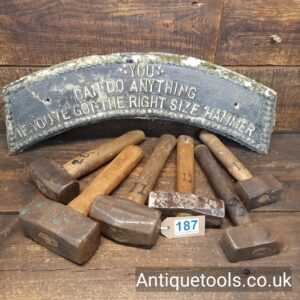 Lot: 187 Vintage Selection 6 Various Lump Hammers