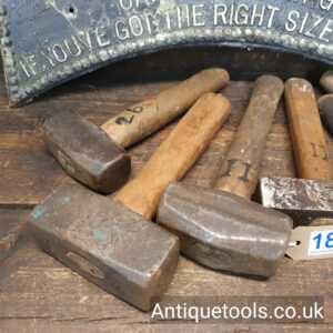 Lot: 187 Vintage Selection 6 Various Lump Hammers
