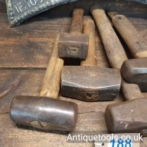 Lot: 188 Vintage Selection 6 Various Lump Hammers