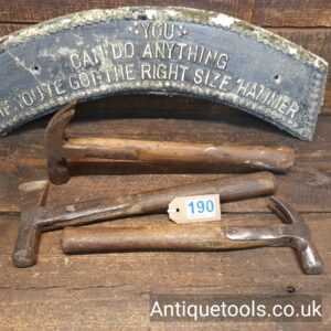 Lot: 190 Vintage Selection 3 Strapped Hammers